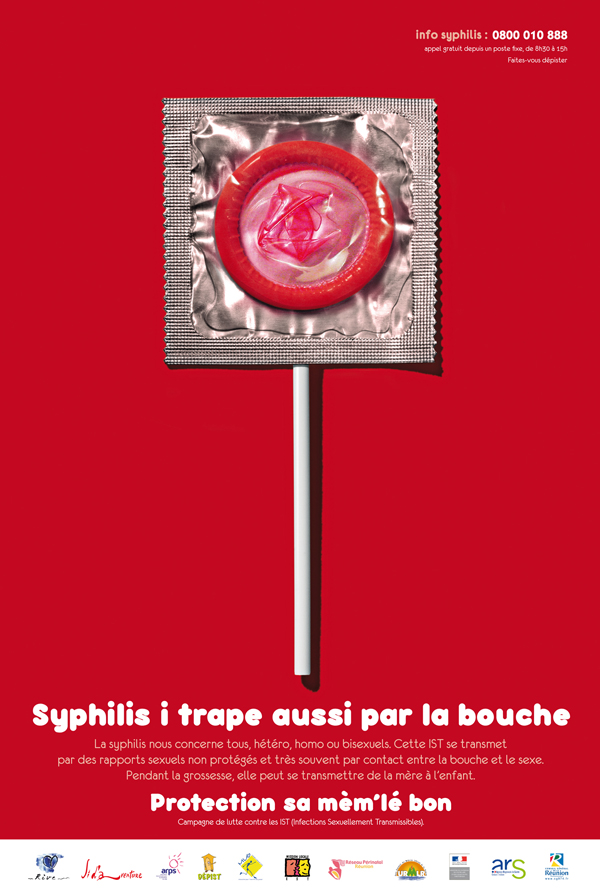 Affiche de la campagne syphilis diffusée dans le réseau de partenaires